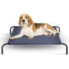 Giantex Elevated Pet Bed for Medium Large Dogs, Keep Pets Cool, Portable Raised Pet Cot Indoor Outdoor Camping, Waterproof Breathable Mat Steel Frame, Easy Assembly (Large)(Large)