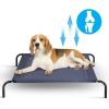 Giantex Elevated Pet Bed for Medium Large Dogs, Keep Pets Cool, Portable Raised Pet Cot Indoor Outdoor Camping, Waterproof Breathable Mat Steel Frame, Easy Assembly (Large)(Large)