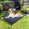 Giantex Elevated Pet Bed for Medium Large Dogs, Keep Pets Cool, Portable Raised Pet Cot Indoor Outdoor Camping, Waterproof Breathable Mat Steel Frame, Easy Assembly (Large)(Large)