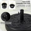 Giantex Fillable Umbrella Base, 22 inch Umbrella Stand Water and Sand Filled, Up to 102lbs, Fit 1.5″-1.9″ Umbrella Pole, HDPE Weighted Market Table Umbrella Holder for Outdoor Deck Garden