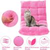 Giantex Floor Chairs for Adults – Floor Gaming Chair with Back Support, Coral Velvet, 14 Adjustable Position, Thick Sponge Padding, Floor Seating Lounge for Reading, Watching TV, Meditation (Black)(Pink)