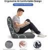 Giantex Floor Sofa Chair Video Gaming Chair with 14 Adjustable Position, Padded Back Support Floor Cushioned Seat, Folding Lazy Chair for Meditation, Reading, Watching, Living Room Recliner(Grey)(Grey)