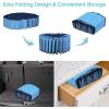 Giantex Foldable Pet Swimming Pool Dog Bath Pool with Anti-Slip Bottom, Portable PVC Pets Bathing Tub Kiddie Pools for Dogs Cats Kids, Easy to Drain, Collapsible Dog Pet Pool (XXL-63 inch, Blue)