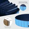 Giantex Foldable Pet Swimming Pool Dog Bath Pool with Anti-Slip Bottom, Portable PVC Pets Bathing Tub Kiddie Pools for Dogs Cats Kids, Easy to Drain, Collapsible Dog Pet Pool (XXL-63 inch, Blue)