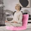 Giantex Folding Floor Chair with Back Support, 14 Adjustable Position, Padded Sleeper Bed, Couch Recliner, Floor Gaming Chair for Adults Meditation Living Room Bedroom, Black(Pink)