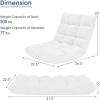 Giantex Folding Floor Chair with Back Support, 14 Adjustable Position, Padded Sleeper Bed, Couch Recliner, Floor Gaming Chair for Adults Meditation Living Room Bedroom, Black(White)