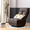 Giantex Folding Floor Gaming Chair, 360-Degree Swivel Lazy Sofa Floor Chair w/ 6 Adjustable Positions, Tufted Linen Cushion, Video Gaming Chair for TV, Reading Foldable Floor Sofa (Coffee)