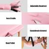 Giantex Folding Massage Table Lash Bed, 84” Professional Massage Bed 2 Fold with Facial Cradle & Carry Case Spa Facial Tattoo Beds, Black(Pink)