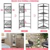 Giantex Folding Metal Plant Rack, 4 Tiers Corner Shelf Plant Stand, Flower Pots Holder Display Rack Storage Shelves for Balcony Patio Living Room