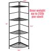 Giantex Folding Metal Plant Rack, 4 Tiers Corner Shelf Plant Stand, Flower Pots Holder Display Rack Storage Shelves for Balcony Patio Living Room