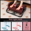 Giantex Foot Massager with Heat and Remote Control, Calf Massager with 3 Massage Settings, Timer, Washable Cover, Adjustable Stand, Foot Massage Machine for Calf Arms Relax, Gift for Women Men(Grey)(Red)