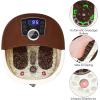 Giantex Foot Spa, Foot Bath Massager with Heat, Bubbles, 16 Pedicure Shiatsu Roller Massage Points, Adjustable Time & Temperature, Led Display, Drainage Pipe, Foot Soak Tub, Pedicure Foot Spa, Brown