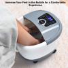 Giantex Foot Spa, Foot Bath Massager with Heat, Bubbles, 16 Pedicure Shiatsu Roller Massage Points, Adjustable Time & Temperature, Led Display, Drainage Pipe, Foot Soak Tub, Pedicure Foot Spa,Grey