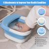 Giantex Foot Spa, Foot Bath Massager with Heat, Collapsible Design, Bubbles, Rollers, Pumice Stone, Scrub Brush, Folding 3 in 1 Footbath Tub, Foldable Foot Soaking Tub for Feet Stress Relief, Blue