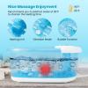 Giantex Foot Spa with Heat and Massage – Feet Bath Soak Tub w/Bubble, Vibration, Removable Pedicure Stone, Massage Beads, Auto Shut-Off, Relieve Feet Stress, Pedicure Foot Soaker Tub (Blue)(Blue)