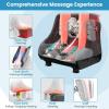 Giantex Foot and Calf Massager with Heat – Shiatsu Foot Massager Machine with Vibration, Deep Kneading, 3-Level Intensity Modes, Electric Foot Massager for Tired Feet, Leg, Calf Pain Relief (Red)(Grey)