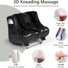 Giantex Foot and Calf Massager with Heat – Shiatsu Foot Massager Machine with Vibration, Deep Kneading, 3-Level Intensity Modes, Electric Foot Massager for Tired Feet, Leg, Calf Pain Relief (Red)(Black)