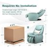 Giantex Full Body Massage Chair, Zero Gravity SL Track Electric Recliner with Reversible Footrest, Back Heater, Wheels & Pillow, Shoulder Detection, Calf Airbag, No Installation, Free Indoor Delivery(Green)