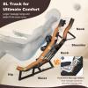 Giantex Full Body Massage Chair, Zero Gravity SL Track Electric Recliner with Reversible Footrest, Back Heater, Wheels & Pillow, Shoulder Detection, Calf Airbag, No Installation, Free Indoor Delivery(Black)