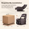Giantex Full Body Massage Chair, Zero Gravity SL Track Electric Recliner with Reversible Footrest, Back Heater, Wheels & Pillow, Shoulder Detection, Calf Airbag, No Installation, Free Indoor Delivery(Coffee)