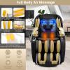 Giantex Full Body Massage Chair, Zero Gravity Shiatsu Massage Recliner with SL Track, Voice Control, Heat, Foot Roller, Thai Yoga Stretch, Airbags, 12 Auto Modes, 5 Manual Modes, Free Indoor Delivery(Black)