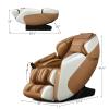 Giantex Full Body Massage Chair, Zero Gravity Shiatsu Massage Recliner with SL Track, Voice Control, Heat, Foot Roller, Thai Yoga Stretch, Airbags, 12 Auto Modes, 5 Manual Modes, Free Indoor Delivery(Brown+white)