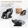 Giantex Full Body Massage Chair, Zero Gravity Shiatsu Massage Recliner with SL Track, Voice Control, Heat, Foot Roller, Thai Yoga Stretch, Airbags, 12 Auto Modes, 5 Manual Modes, Free Indoor Delivery(Black)