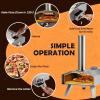 Giantex GT-GE-10731-NP Outdoor Oven with 12” Pizza Stone, 27” x 14” x 25” (L x W x H), Silver