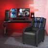 Giantex Gaming Recliner Chair, Adjustable Massage Gaming Chairs for Adults, Ergonomic Comfortable Lounge Leather Sofa w/Footrest, Remote Control & Side Pocket, Racing Style Single Sofa Recliners, Red(Blue)