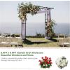 Giantex Garden Arbor Wedding Arch for Ceremony Party, Metal Trellis Archway for Climbing Plants Rose Grape Vines, Steel Frame Pergola Decoration for Backyard Patio Lawn Pathway, Easy to Assemble