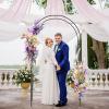Giantex Garden Arbor with Gate, 7.5FT Metal Arch Trellis for Climbing Plants Rose Ivy, Archway Pergola with Flower Door, 4 Stakes, Garden Arch for Wedding Ceremony Bridal Party Decoration(Arch)