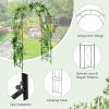 Giantex Garden Arbors Trellises, 7.2FT Metal Garden Arch for Climbing Plants Roses, Wedding Archway with Stakes, Patio Trellis Pergola for Lawn Bridal Party Ceremony Decoration