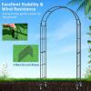 Giantex Garden Arch Trellis – 7.5 FT Metal Garden Arbor Archway for Climbing Plants Roses Vines, Outdoor Trellis Pergola for Wedding Bridal Party Ceremony Lawn Decor, 4 Stakes, Easy Assembly