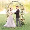 Giantex Garden Arch Trellis – 7.5 FT Metal Garden Arbor Archway for Climbing Plants Roses Vines, Outdoor Trellis Pergola for Wedding Bridal Party Ceremony Lawn Decor, 4 Stakes, Easy Assembly