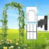Giantex Garden Arch Trellis – 7.5 FT Metal Garden Arbor Archway for Climbing Plants Roses Vines, Outdoor Trellis Pergola for Wedding Bridal Party Ceremony Lawn Decor, 4 Stakes, Easy Assembly