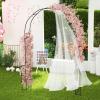 Giantex Garden Arch Trellis – 7.9 ft Metal Arbor Pergola for Climbing Plants Rose Clematis Vines, Wedding Archway Arbour for Party Ceremony Backdrop Stand Outdoor Garden Yard Lawn Decoration