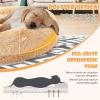 Giantex Human Dog Bed – 71″ x 45″ Large Human Size Dog Bed for Adult, Orthopedic Egg Crate Foam, Washable Faux Fur Bed Cover, Blanket, Pillow, for Pets and People Doze Off Napping (Brown)(Brown)
