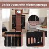 Giantex Jewelry Cabinet Armoire with 9 Drawers, 2 Side Doors, 8 Necklace Hooks, Top Divided Storage Compartments, Makeup Mirror, Large Standing Jewelry Chest Organizer Box