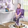Giantex Kids Desk Chair, Adjustable Children Study Chair, Swivel Armless Mesh Task Student Chair, Child Desk Chair with Adjustable Height & Lumbar Support Computer Chair (Blue)(Purple)