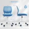 Giantex Kids Desk Chair, Adjustable Children Study Chair, Swivel Armless Mesh Task Student Chair, Child Desk Chair with Adjustable Height & Lumbar Support Computer Chair (Blue)(Blue)