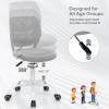 Giantex Kids Desk Chair, Adjustable Children Study Chair, Swivel Armless Mesh Task Student Chair, Child Desk Chair with Adjustable Height & Lumbar Support Computer Chair (Blue)(Grey)