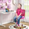 Giantex Kids Desk Chair, Adjustable Children Study Chair, Swivel Armless Mesh Task Student Chair, Child Desk Chair with Adjustable Height & Lumbar Support Computer Chair (Blue)(Rose)