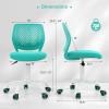 Giantex Kids Desk Chair, Adjustable Children Study Chair, Swivel Armless Mesh Task Student Chair, Child Desk Chair with Adjustable Height & Lumbar Support Computer Chair (Blue)(Turquoise)