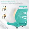 Giantex Kids Desk Chair, Adjustable Children Study Chair, Swivel Armless Mesh Task Student Chair, Child Desk Chair with Adjustable Height & Lumbar Support Computer Chair (Blue)(Turquoise)