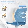 Giantex Kids Desk Chair, Adjustable Children Study Chair, Swivel Armless Mesh Task Student Chair, Child Desk Chair with Adjustable Height & Lumbar Support Computer Chair (Blue)(Blue)