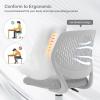 Giantex Kids Desk Chair, Adjustable Children Study Chair, Swivel Armless Mesh Task Student Chair, Child Desk Chair with Adjustable Height & Lumbar Support Computer Chair (Blue)(Grey)
