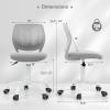 Giantex Kids Desk Chair, Adjustable Children Study Chair, Swivel Armless Mesh Task Student Chair, Child Desk Chair with Adjustable Height & Lumbar Support Computer Chair (Blue)(Grey)