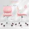 Giantex Kids Desk Chair, Adjustable Children Study Chair, Swivel Armless Mesh Task Student Chair, Child Desk Chair with Adjustable Height & Lumbar Support Computer Chair (Blue)(Pink)