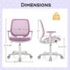 Giantex Kids Desk Chair, Children Armrest Computer Chair with Sit-Lock Wheels, Ergonomic Kids Office Chair with Waterfall Seat, Rolling Swivel Mesh Study Desk Chair for Girls Boys (Purple)(Purple)