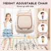 Giantex Kids Desk Chair, Children Armrest Computer Chair with Sit-Lock Wheels, Ergonomic Kids Office Chair with Waterfall Seat, Rolling Swivel Mesh Study Desk Chair for Girls Boys (Purple)(Pink)